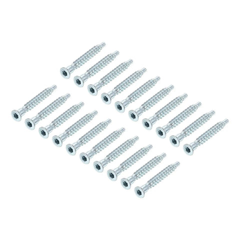 All Purpose Heavy Duty Furniture Fix Kit With Confirmat Screws 5x40mm Hex Socket Zinc Plated Wood Screws 100 Pack for cabinets and shelves