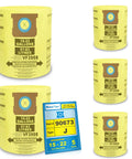 Five Pack Type J Vacuum Bags For 15 To 22 Gallon Shop Vac Wet Dry Vacs, 2-Ply Polypropylene Filtration Down To 1 Micron