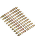 Heavy Duty Hanger Bolts Set 12 To 80 Piece Double Ended Self Tapping Wood To Dowel Screws 4x25mm 4x30mm 5x40mm 8x50mm Carbon Steel Electroplated Finish For Quick Furniture Assembly And Solid Frame Connections in a row