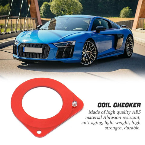 2 Pack Car Key Test Coil Induction Signal Detection Card For Anti Theft Chip Rings, Key Cylinders And Antennas, Handy Auto Locksmith Tool With 1.7 Inch Inner Diameter And 2.7 Inch Outer Diameter red ABS coil checker with LED