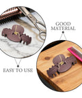 8 Pack Hair Clip Spring Replacement with strong clamping steel jaw clips, shown on marble and wood surfaces with scissors and comb.