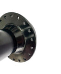 Close-up of 36 Hole Aluminum Front Hub for Mountain Road and E Bike Applications, 100mm QR Spacing, Disc Brake Ready