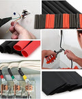 Heat Shrink Tubing Kit 328 Piece Assortment for Electrical Insulation and Wire Protection Black Red Sleeving shown in use