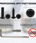 Upgrade Your Ride With Rock Solid Anti Theft License Plate Screws That Keep Your Tag Locked Down with tamper proof bolts and tools.