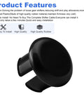 Saturn Stick Shifter Cable Bushing Direct Replacement For Manual Transmissions Fits SC SW Sl1 Sl2 1991 2003 Black Plastic Rubber Material Tighten Shifts Reduce End Play More Precise Durable, black bushing shown with product features