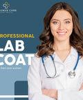 White Unisex Lab Coat For Med Pros Durable Knee Length Cotton Poly Coat For Doctors Nurses And Lab Technicians Keeps Scrubs Protected