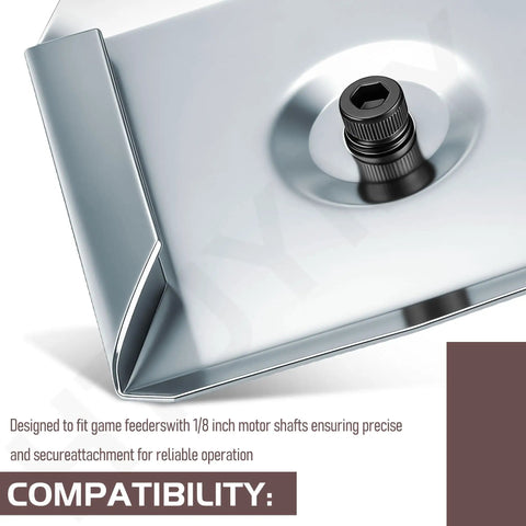 Heavy Duty Aluminum Spinner Plate Replacement For 6V Deer Feeder Motor With A Durable One Eighth Inch Shaft Fit Designed To Outlast Flimsy Plastic Parts For Reliable Outdoor Use And Perfect Field Performance