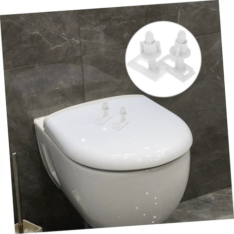 2 Pack Toilet Seat Mounting Bolts And Nuts With Quick Release Plastic Screws For Bidet Toilet Seat Fixing installed view