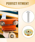 Two Piece Cut Off Flange Track Bearing Kit For Tapco Pro And Max Siding Brake Beefed Up Replacement Parts, roller and screw visible