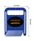 Heavy Duty Adjustable Featherboard For Woodworking, Stackable Kit With Ironclad Grip measuring 6.4x8.3 inches, blue design.