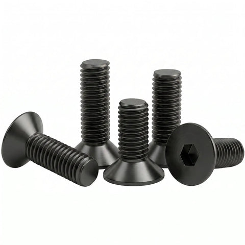 M4 X 10mm Flat Head Hex Socket Cap Screws 50 Pack With Hex Key Included Rock Solid 304 Stainless Steel countersunk bolts