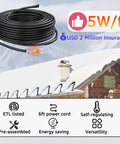 Self Regulating Pre Assembled Heating Cable 125 Feet 120V For Roof Deicing And Pipe Freeze Protection ETL Certified