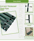 Beefy Thickened Metal Garden Arch With Detachable Base 16mm Rust Resistant Tubing showing thickened steel pipe and base details.