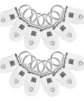 30 Piece Heavy Duty Curtain Track Roller Hooks Featuring Double Alloy Wheels And Slide Like Butter Smooth Pulleys For Zero Hassle Installation and serious room glow up, top view.