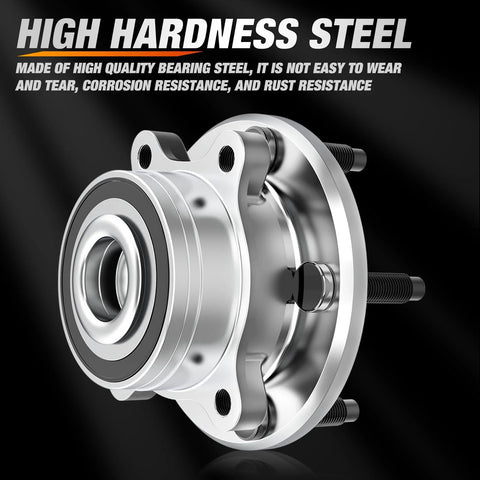 Front Or Rear Wheel Bearing And Hub Assembly For Ford Explorer 2011-2018 And Police Interceptor Utility, 5-Lug, 4-Hole Flange