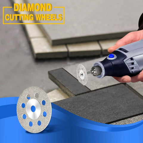 Cutting Wheel Kit For Dremel Rotary Tool, 44 Pc Set With Diamond Cutting Wheels used on tiles