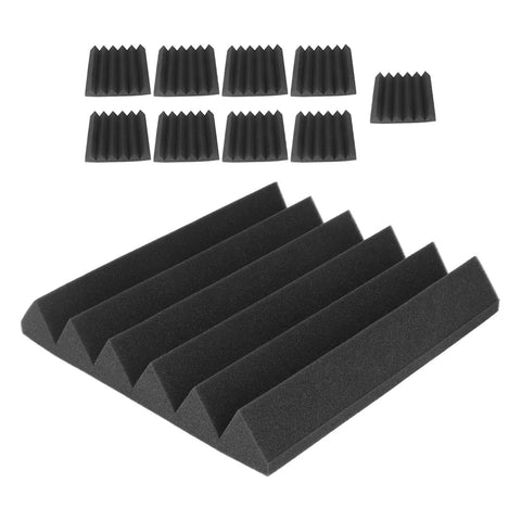 Premium Sound Absorbing Foam Acoustic Panels 12 Pack For Home Studio Recording Room Wall Tile Echo Control Noise Dampening triangular foam.