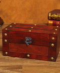 Swing Arm Latch Antique Cabinet Hardware on wooden jewelry box with Tough As Nails Metal Construction and Easy Locking