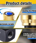 Two Pack Three Eighths Inch NPT Hydraulic Flow Control Needle Valve Dual Function For One Way Regulation And Quick Shutoff In Carbon Steel Durable Industrial Hydraulics close-up with precision scale, easy rotation, bidirectional interface