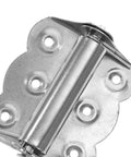 Heavy Duty Stainless Steel Spring Door Hinges 10 Pack for Outdoor Wood Doors and Cabinets Built Tough All Weather Durability Adjustable Spring Tension Easy Install Weatherproof Silver Hinges, silver spring hinge close-up