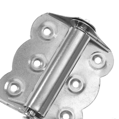 Heavy Duty Stainless Steel Spring Door Hinges 10 Pack for Outdoor Wood Doors and Cabinets Built Tough All Weather Durability Adjustable Spring Tension Easy Install Weatherproof Silver Hinges, silver spring hinge close-up