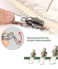 Heavy Duty Beefed Up Zipper Repair Kit With Three Size Double Sided Sliders And Pulls For Jackets Luggage And Outdoor Gear No Sew Quick Fix Durable Resin Replacement For Bags