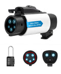 Slick NACs To J1772 Electric Vehicle Charging Adapter For Tesla Wall Connector, 80A, featuring secure lock and plug details.