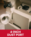 4-inch dust port on Heavy Duty 6 By 48 Inch Belt And 12 Inch Disc Sander With Closed Stand One Point Five Horsepower for woodworking.