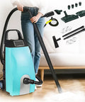 Heavy Duty 3000W High Temp Steam Cleaner Removes Grease Fast Multi Purpose Electric Steam Washer in use on hardwood floor.