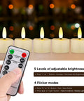 12 Pack Rechargeable Flameless Tea Lights With Remote Timer, 3D Wick, USB Charging Cables, Battery Operated LED Candles For Home