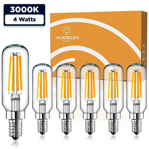 4W LED Candelabra Bulbs 6-Pack, Dimmable Warm White 3000K T6/U Shaped, 40W Equivalent, E12 Base, UL Listed Indoor Outdoor