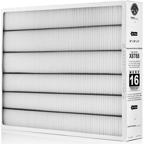 MERV 16 Pleated HVAC Filter 20x26x5 For Healthy Climate PCO20-28 PureAir Unit, 12-Month Replacement, high-efficiency air cleaner