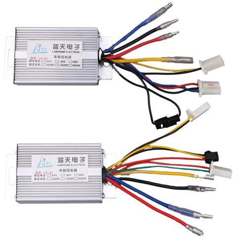 Two 24V 250W Electric Bike Brush Motor Controller For E-Bikes And E-Scooters Ride Ready High Performance Driver