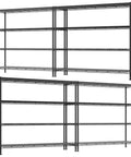 4-Tier Heavy Duty Wire Shelving Unit For Warehouse And Supermarket With Double Capacity And Space Saving Design Industrial Steel Shelving Measures 45.3W X 63H X 17.7D Easy Assembly displaying multiple units.