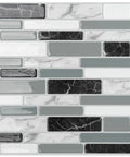 Peel And Stick Kitchen Backsplash Tiles 12x12 Self Adhesive Marble Gray Wall Tiles for kitchen and bathroom installation