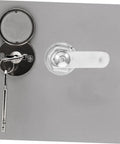 Heavy Duty Cam Lock Set For Cabinets And Tool Boxes With Keyed Cylinder showing front view installed in metal panel