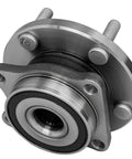 Close-up of Two Piece Front Wheel Bearing Hubs Assembly For 2004 To 2025 Subaru Impreza Legacy Outback Ascent Tribeca WRX And WRX STI With Five Lugs ABS Encoder Four Bolt Square Flange