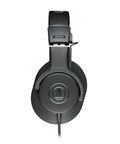 M20x Professional Studio Headphones for Mixing and Monitoring, showing circumaural over ear design with 40mm drivers, side view