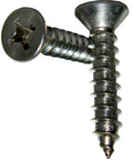 Flat Head Sheet Metal Screws Kit In Eighteen Eight Stainless Steel Number Ten By One And Three Quarter Inches close-up view