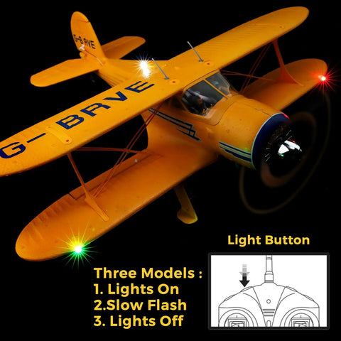 A300 4 Channel RC Plane With Beechcraft D 17 Style Lights 6G and 3D Brushless Power Dual Batteries 2.4G Remote Ready