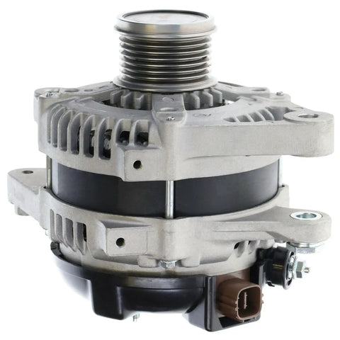 Top Tier Alternator Pumping Out Smooth Cranking Power And Built Tough Reliability Compatible With Toyota 4Runner FJ Cruiser And Tundra Models Rocking A 4.0 Liter Engine For Painfree Installation And Daily Grind close-up view of alternator showing details and connection points.