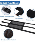 Adjustable Tree Stand Seat Replacement 16 By 12 Inches showcasing buckles, polyester mesh, and tear-resistant nylon belt.