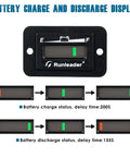 Runleader Lead Acid Battery Monitor DC 36V With Smart Sixteen Segment LED Display showing charge and discharge status indicators.