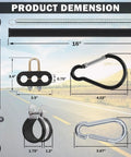 Dimensions of 16 Inch Tender Spring Kit With 3 In 1 Air Line Holder And 3 Hole Clamp Holder For Semi Truck Air Lines