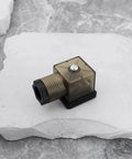 Two Pack 3 Pin 2W DC 12V To 14V Solenoid Valve Coil With LED Indicator Connector DIN 43650A PG11, brown, durable