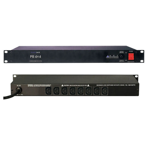 Rack Mount 8 Outlet Power Conditioner With 4x4 Layout Pro Grade EMI RF Filtering Front Panel Breaker Reset Overload Protection For Studio Gear And Live Audio