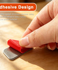 12 Pack No Drill Magnetic Cabinet Catches Ultra Thin Stainless Steel With Strong Adhesive For Kitchen Bathroom Closet And Rv Door Catching Solutions, hand peeling adhesive layer.