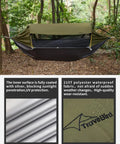 4 In 1 Camping Hammock Tent With Mosquito Net And Removable Sunshade For Outdoors Hiking Travel Lightweight Hanging Hammock