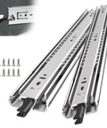 Beefy Heavy Duty Locking Drawer Slides 1 Pair 12 To 40 Inch Full Extension Ball Bearing Rails For Cabinets Tool Boxes And Drawers Automatic Locking