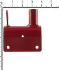 One Way Gate Latch Lockable Red For Ranch Fence Gates Fits 1 5/8 To 2 Inch Round Tube Gates One Handed Operation against ruler